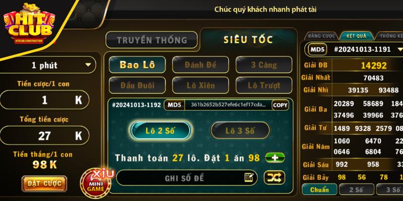 Luật chơi xổ số miền Bắc HitClub